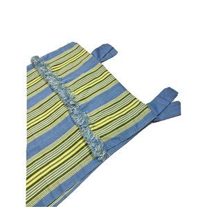 2 Discontinued Waverly Yacht Club Stripe Curtains Panels Tab Top Drapes Rare 61"